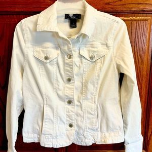 Charter Club White Denim Jacket Size Small